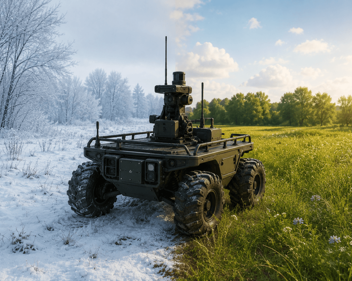 Ground drone in winter conditions