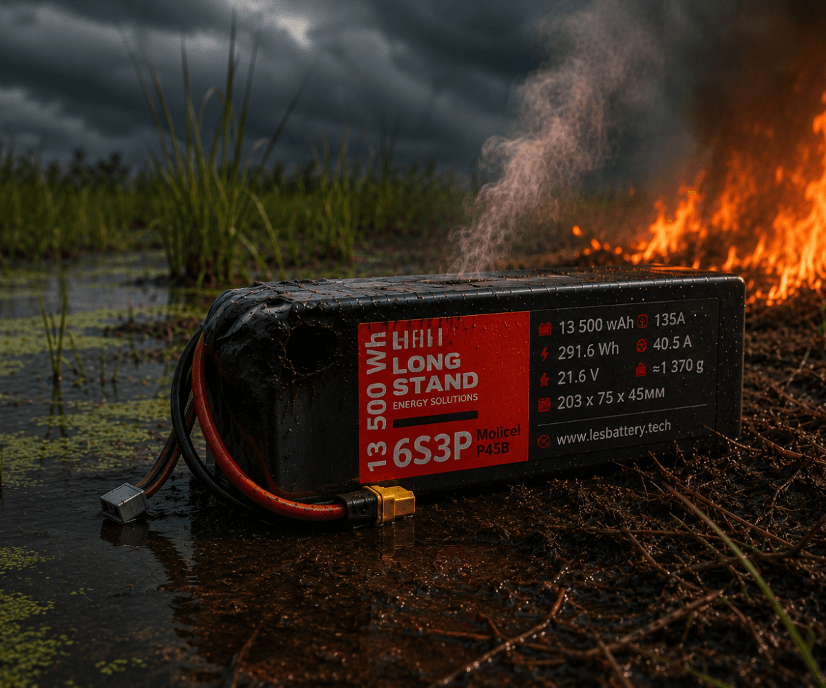 Burning lithium polymer battery