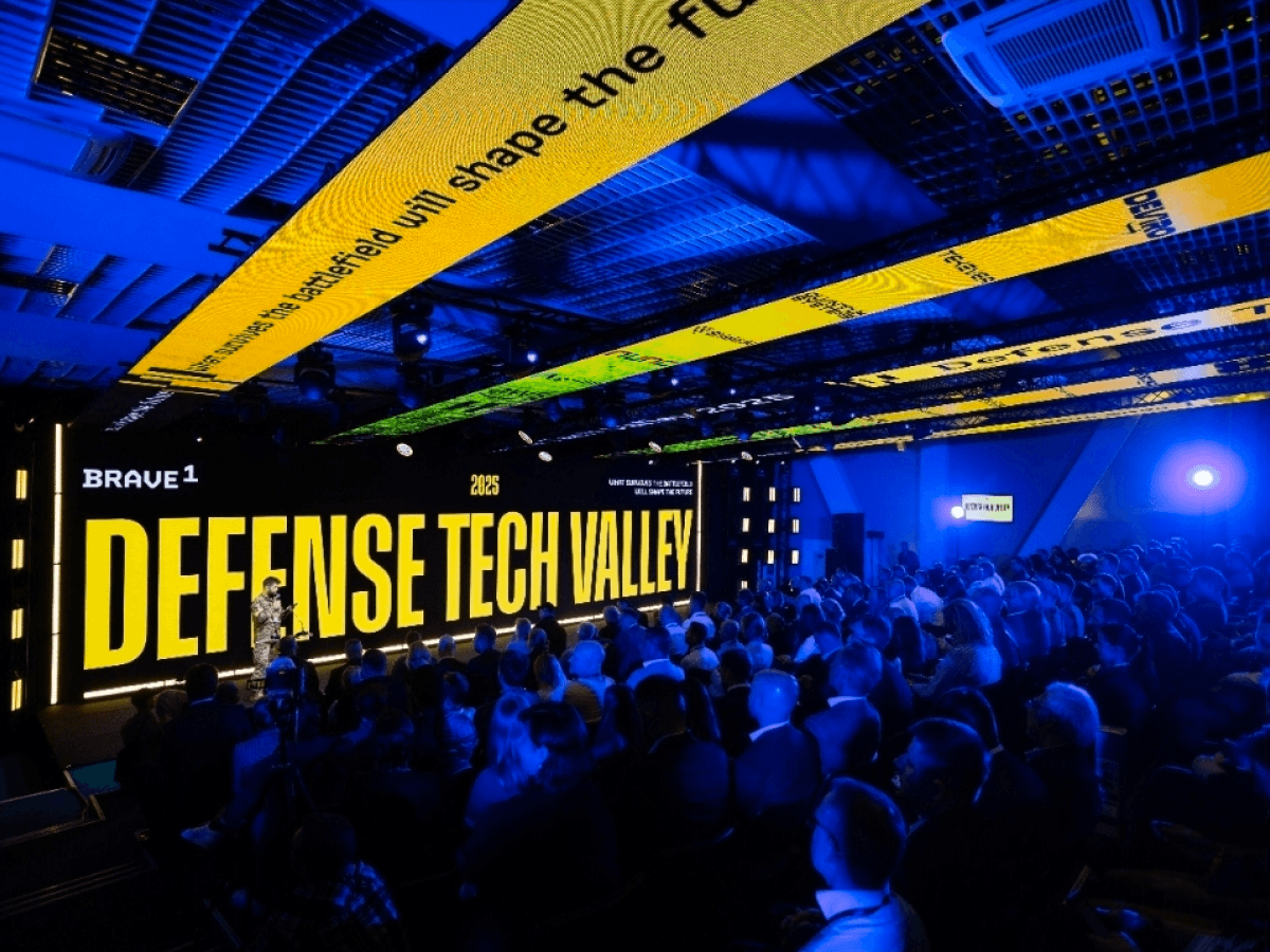 Defense Tech Valley stage presentation