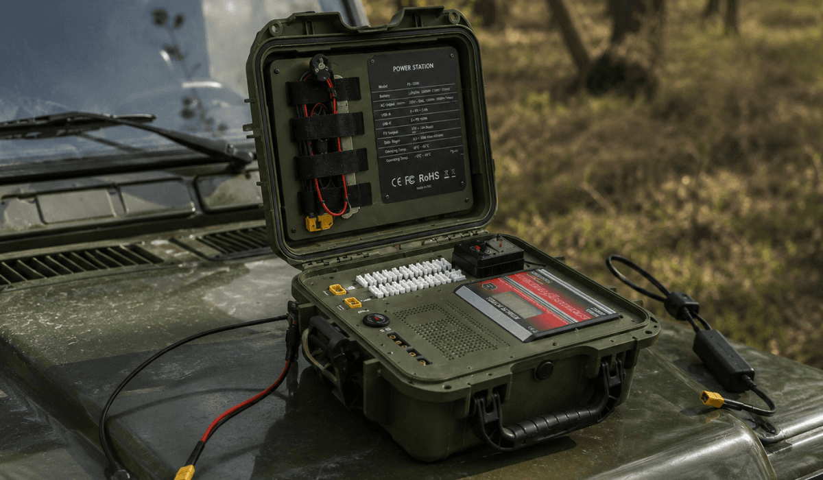 Charging case on a vehicle in the field