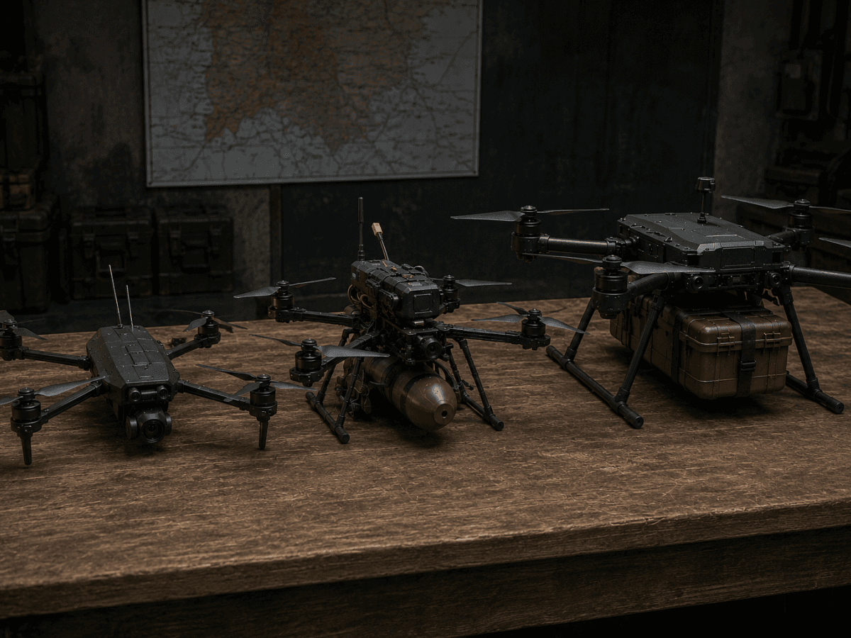Drones on table